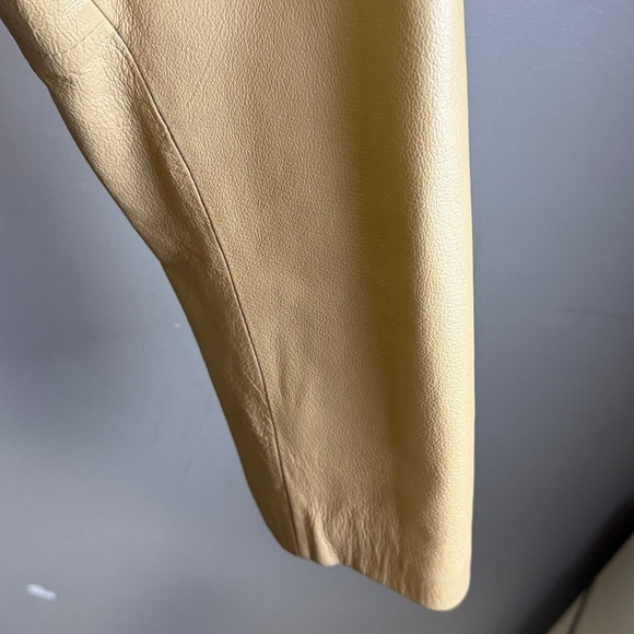 Pamela McCoy Collections Quilted Tan Leather Jacket Coat Sz 1X - Picture 11 of 15